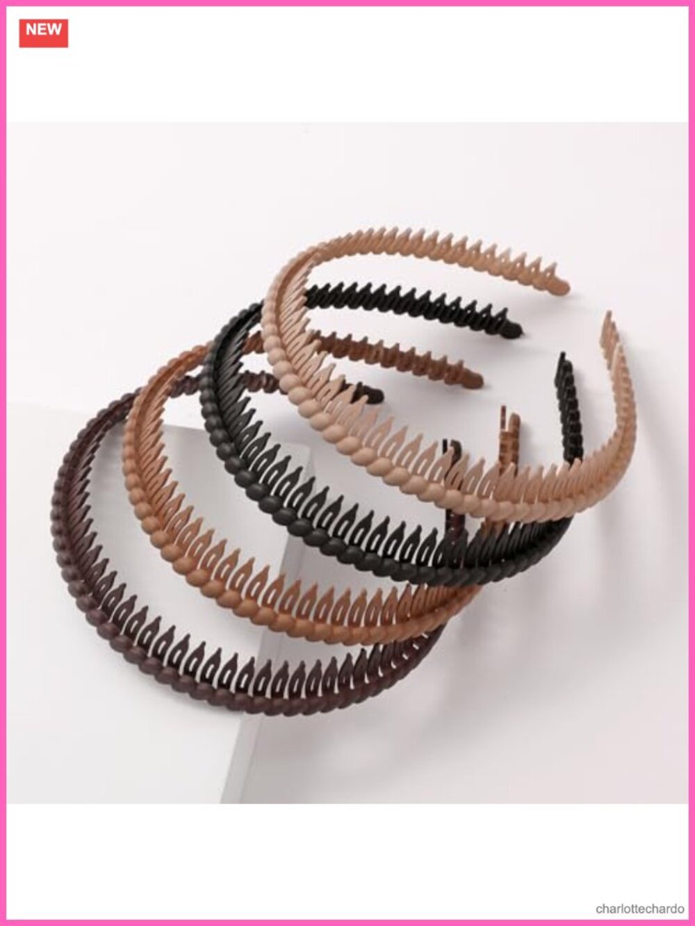Plastic Comb Headbands with Teeth Non Slip Hair Accessories for Women Girls 4Pcs